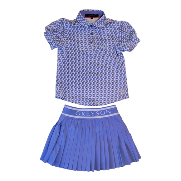 Greyson Diamonds All Day Youth Polo and Leo Skirt Size 4. - Picture 2 of 13